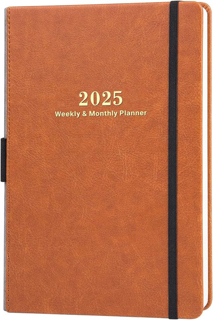 2025 Planner - Planner 2025 Weekly and Monthly with Stickers, JAN. 2025 - DEC. 2025, 5.75" X 8.25", 2025 Calendar Planner Premium Paper, Pen Holder, Inner Pocket and 44 Notes Pages