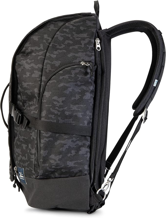 Skyway Luggage Rainier Weekender Backpack, Eco-Friendly, Made of 100% rPET Travel Laptop Bag for Women & Men, Flight Approved Carry On Bag, 43L, Kohala Black