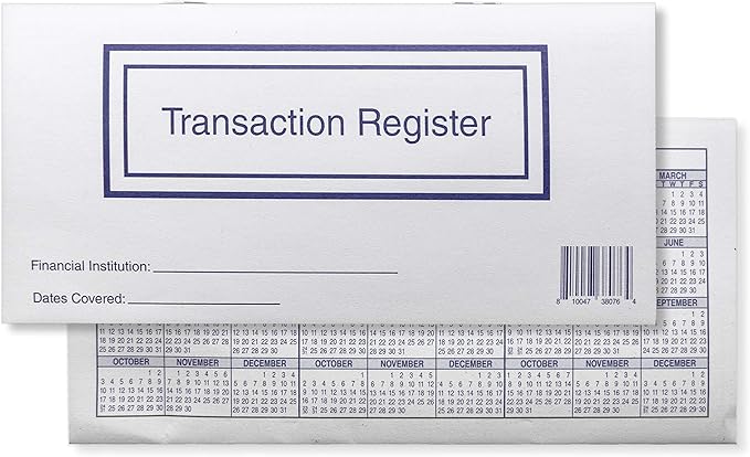 Checkbook Registers for Personal Checkbook, Transactions Ledgers, Pack of 10, 2024-2025-2026