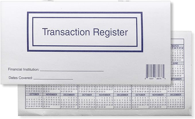 Checkbook Registers for Personal Checkbook, Transactions Ledgers, Pack of 10, 2024-2025-2026