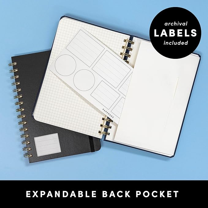 PAPERAGE Graph Paper Spiral Notebook & Journal, (Burgundy), 160 Pages, Medium 5.5 inches x 8 inches - 100 GSM Thick Graphing Paper, Hardcover, Double-Wire Grid Spiral Notebook