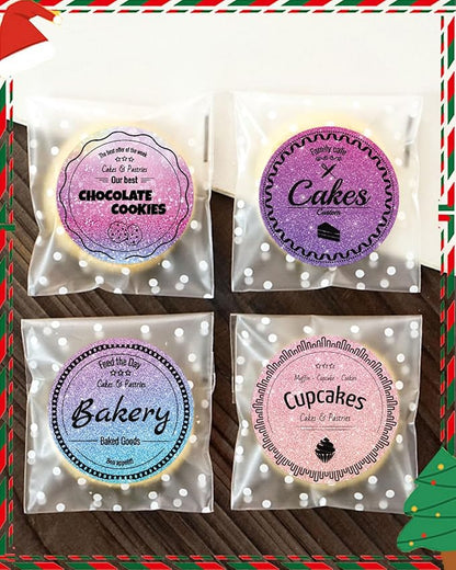 2 x 2 Round Thermal Labels, for M110/M120/M220/M221 Label Maker, 2 inch Circle Thermal Sticker Labels for Business and Home, 140 Labels for Printer,Starry Pink Purple