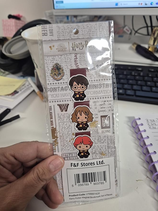 Harry Potter Magnetic Bookmarks Page Clip School University for Kids Teens Women Stocking Stuffers Gifts for Readers Xmas Gifts (Multi 4 Pack)