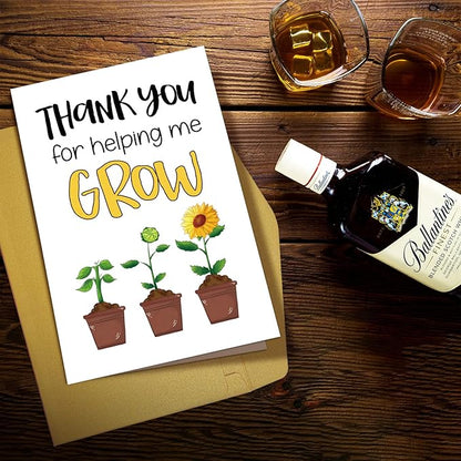 Supoeguk Funny Thank You Card for Teacher, Cute Appreciation Card for Teacher Mom, Teachers Day Card, Gift for Teacher Mentor