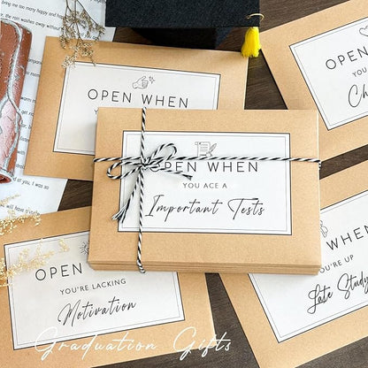 Graduation Gifts - 24 Pcs Open When Envelopes Letters Set - 2025 High School College Students Personalized Emotional Support Present - Best Grad Gift Ideas from Parents for Him Her Boys Girls Friends