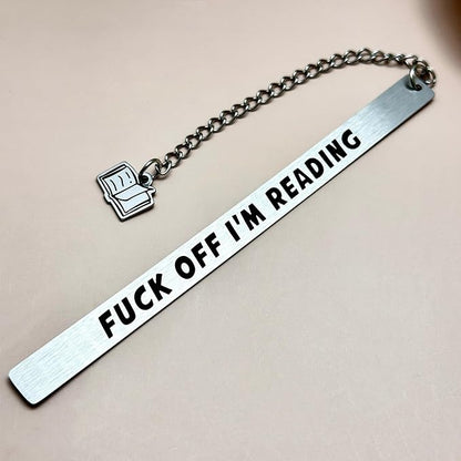 Funny Christmas Bookmarks for Women, FCK Off I'm Reading Book Gifts for Book Lovers Men Women Friends, Birthday Gift Book Mark for Reading Women Writers Teachers, Stocking Stuffers Present