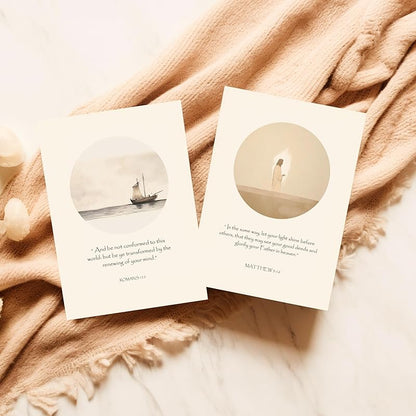 | Set of 7 Scripture Greeting Cards with Envelopes | Scripture Cards, Bible Verse Cards, Jesus Decor & Christian Gifts for Women, Christian Wall Art 5"x7" (7 Days Scripture)