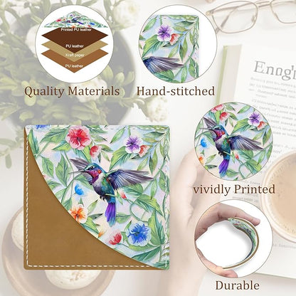 Cute Peacock Hummingbird Chicken Corner Bookmarks, Leather Book Accessories for Book Lovers, 3 Pcs Reading Book Page Markers for Women Men Student Teacher Kids Retirement Birthday Gift