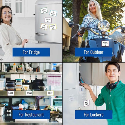 Dry Erase Magnetic Labels Bordered Colors 2 * 4 inch