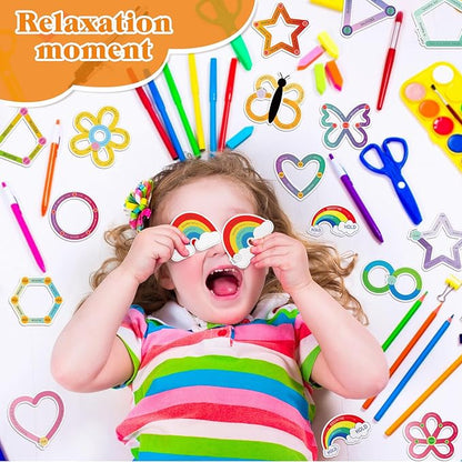 80 Pcs Anxiety Sensory Stickers with Inspirational Quotes Calm Textured Strips Relief Mental Health Stickers School Office Adhesive Sensory Tape Anti Stress Toys for Adults Teens (Vibrant)