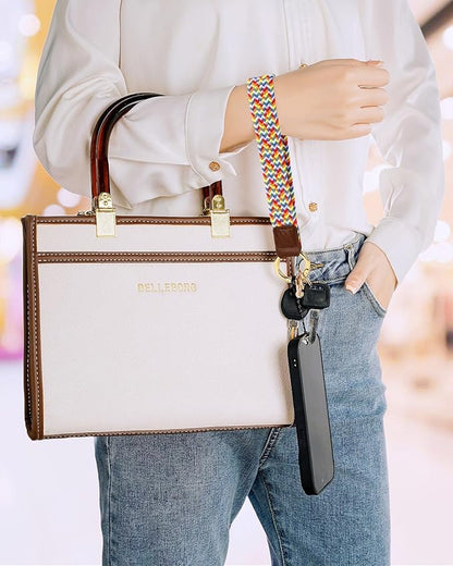 Wristlet Keychain for Women Stretchy Wrist Keychain Lanyard for Phone Case Wallet Id Card Badges (Candy)