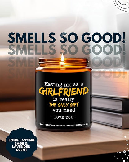 Funny Boyfriend Candle, Thoughtful Birthday Gifts for Boyfriend, Unique Sentimental Gift Ideas for Him from Girlfriend, Perfect Present for Birthday, Christmas, Special Occasions, Gift Ready