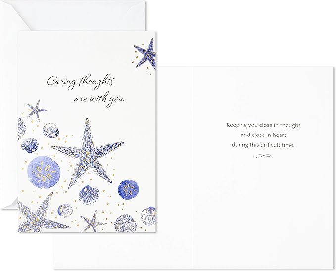 Hallmark Sympathy Cards Assortment, Watercolor Nature (12 Assorted Thinking of You Cards with Envelopes)