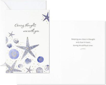 Hallmark Sympathy Cards Assortment, Watercolor Nature (12 Assorted Thinking of You Cards with Envelopes)