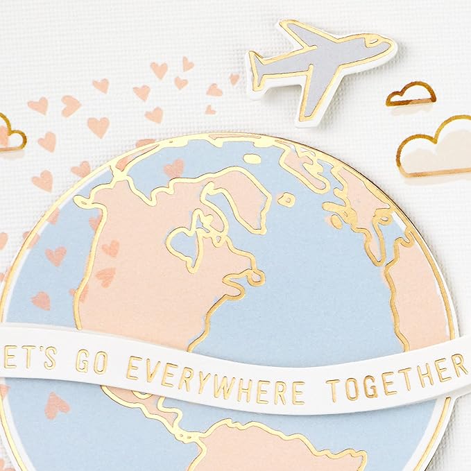 Hallmark Signature Romantic Valentine's Day Card (Let's Go Everywhere Together) for Anniversary, Love, Romantic Birthday, Sweetest Day