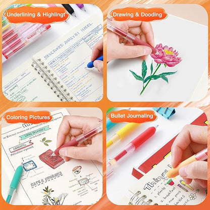 Yogurt color Journal Planner Pens Colorful 0.5mm Markers Fine Tip Drawing Pens Porous Fineliner Pen for Bullet Journaling Writing Note Taking Coloring Art Office School Supplies (6 yogurt color)