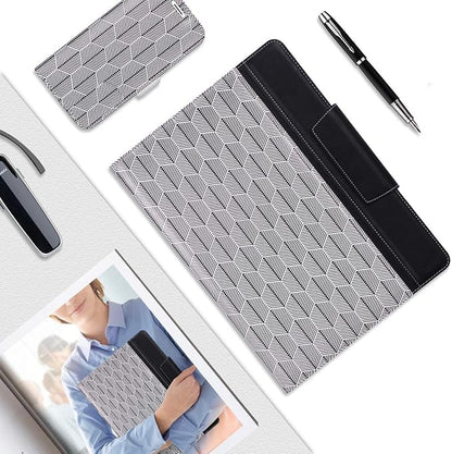 Toplive Portfolio Case Padfolio, Executive Business Document Organizer with Letter Size Clipboard, Business Card Holder, Tablet Sleeve, Perfect for Business School Office Conference, Tree-Black