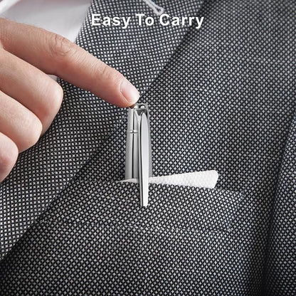 Cambond Ballpoint Pens Black Pens - Bulk Pens Metal Pen for Journaling Gift Business Men Police Flight Attendants 1.0 mm Medium Point Nice Pens, 3 Pens with 6 Refills (Sliver)