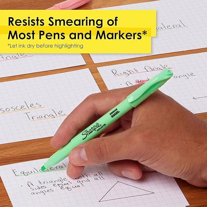 SHARPIE Pocket Highlighters, Mild Pastel Colors, Assorted, Chisel Tip, 36 Count