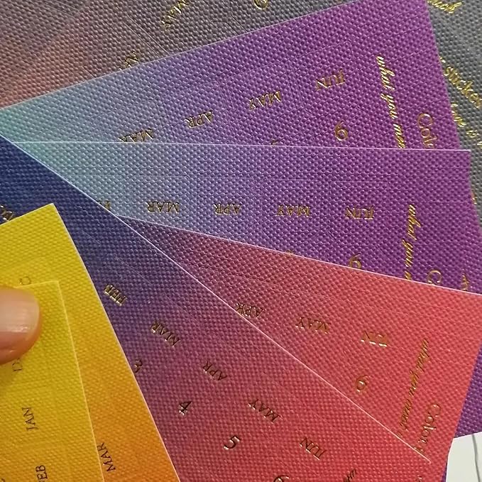 10 Sheets Monthly Adhesive Index Tabs Colorful Monthly Separator Tabs for Office Study Planners Organizations (Neon)