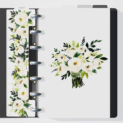 Discagenda Rosa Blanca Today Marker Ruler and Dividers Set for Planner Personal Organizer, Compatible with HP Mini