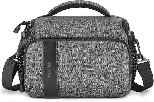 DOMISO Camera Bag Case Waterproof Anti-shock Shoulder Bag, Dark Grey