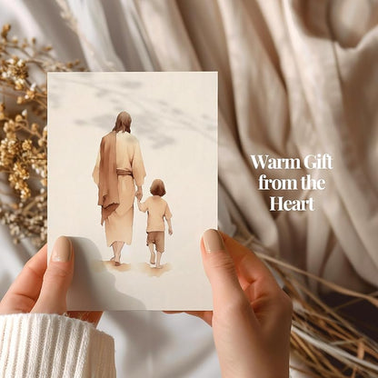 | The Way He Leads | Christian Greeting Cards Set of 6 with Envelopes | Scripture Biblical Cards, Jesus Decor Christian Gifts for Women, Religious Gifts Christian Décor (5"x7")