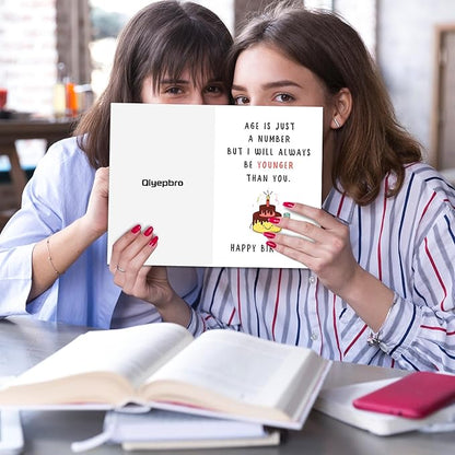 Funny Birthday Card for Friends or Family, Hilarious Joke Birthday Card for Him or Her, I Will Always Be Younger Than You Card