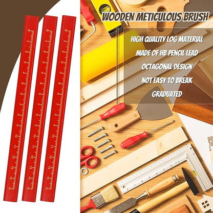 100 Pcs Carpenter Pencils, Octagonal Hard Black Carpenter Pencils for Woodworking Marking & Construction Plans