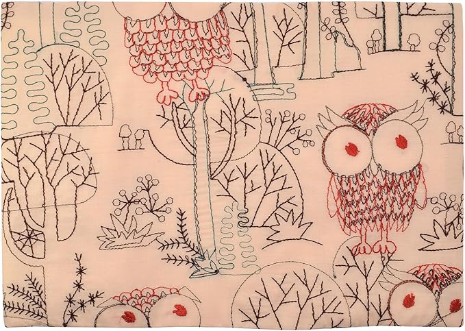 BLBMH Book Covers for Paperbacks Fit for 5.5x8.4 inch Adjustable Book Sleeve Cover for A5 Books Soft Cloth Protector for Notebook Journal - Owl