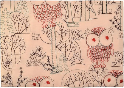 BLBMH Book Covers for Paperbacks Fit for 5.5x8.4 inch Adjustable Book Sleeve Cover for A5 Books Soft Cloth Protector for Notebook Journal - Owl