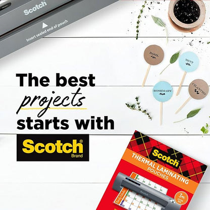 Scotch TL901X Thermal Laminator, 1 Laminating Machine, Gray, Laminate Recipe Cards, Photos and Documents, For Home, Office or School Supplies, 9 in.