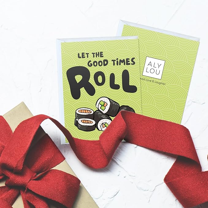 Funny Naughty Birthday Card,Dirty Card for 18th 16th 21st 30th 40th 50th 60th 65th Bday,Happy Birthday Greeting Card (Let the Good Times Roll,Sushi)