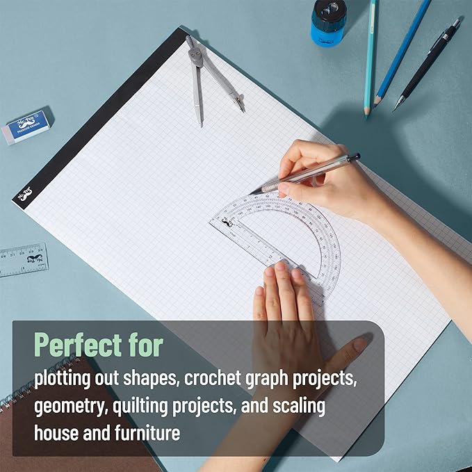 Mr. Pen Graph Paper, Grid Paper, 4x4 (4 Squares per inch), 17"x11", 22 Sheet