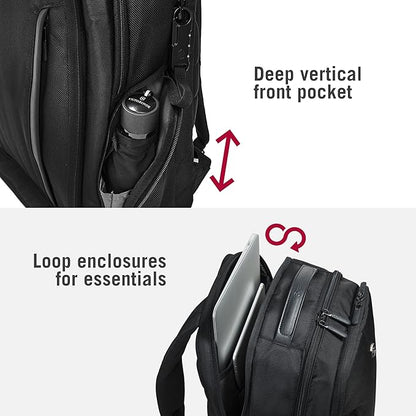 Victorinox Altmont Professional Essentials Laptop Backpack - Tablet & Laptop Bag for Travel Accessories - Computer Backpack Includes Sleek Organizer - 24 Liters, Black