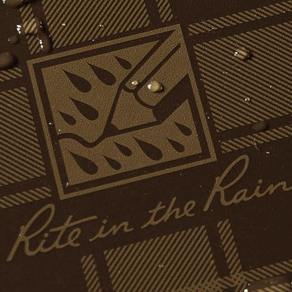 Rite in the Rain Weatherproof Top Spiral Notebook, 3” x 5”, Brown and Tan Plaid Cover, Universal Pattern, 3 Pack (No. PL435-3)