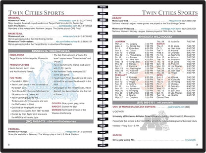 2025 Datebook & City Themed Planner – Resource Guide with Daily, Weekly & Monthly Views – 3-Year Reference Calendar - Multi-Purpose Travel Notebook Guide & Adventure Diary (Twin Cities '25)