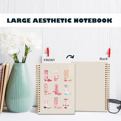 BearCake Cowgirl Notebook,Cowgirl Gifts,Western Office Supplies, Western Stuff for Women, Pink Cowgirl Notebook,Cowgirl Preppy Notebook,Cowgirl Stuff, Boho Western Notebook,Western Journals for Women 5.5x8.3