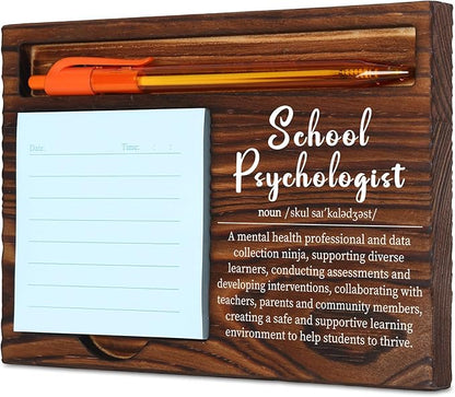 School Psychologist Gifts for Women, School Psychologist Office Gift, Thank You Gifts for School Psychologist, Funny Desk Signs for School Counseling Office Desk Self-Stick Note Pad Holders SD128