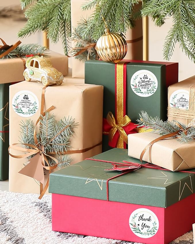 Phomemo 4X6'' Thermal Shipping Labels - Pack of 500 4x6 Fan-Fold Labels for Shipping Label, Address, Mail, Product Logo Label, Commercial Grade (White-Flower, 2''x2'' 500pcs)