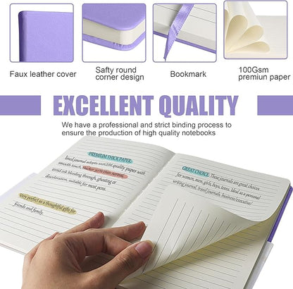Lined Journal Notebook, (Mauve), 160 Pages, Medium 5.7 inches x 8 inches - 100 gsm Thick Paper, Hardcover
