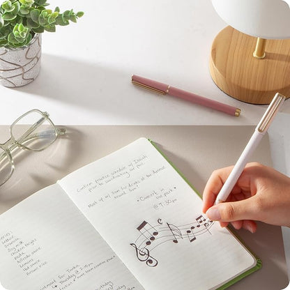 U Brands Catalina Felt Tip Pens, Set of 3, Soft Dye Colors and Soft Touch Finish, Medium (0.7 mm) Point, Black Ink