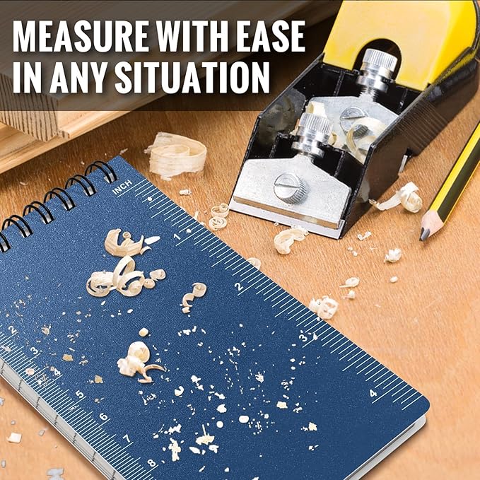 POPYOLA 8 Pack Waterproof Pocket Notebook, 3x5 Pocket Notepad, All Weather Mini Spiral Notepad, Write in the Rain Police Notepad with 100 Squared Pages for Outdoor Home Office School, Blue