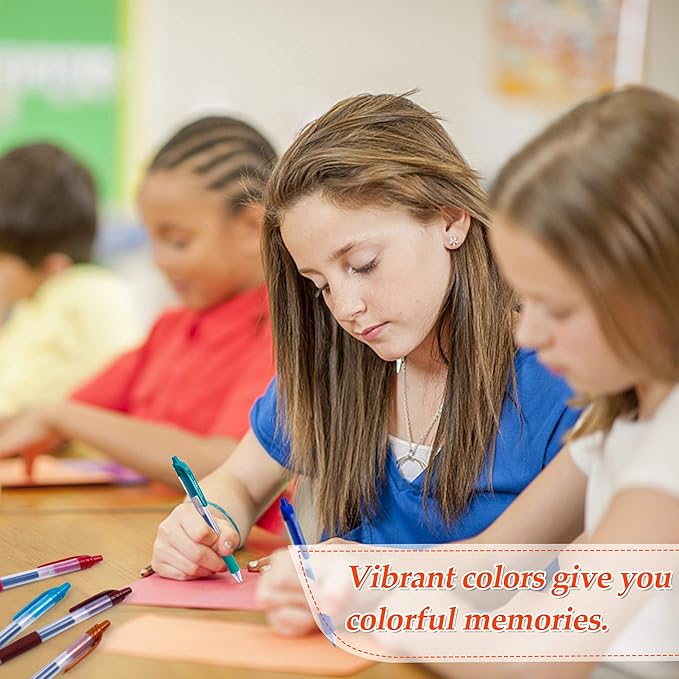 Smart Color Art Gel Pens Set 16 Colors Medium Point Colored Pens Retractable Gel Ink Pens with Comfort Grip,Smooth Writing for Journal Notebook Planner in Office Home