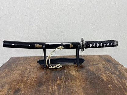 17 inch Stainless Steel Bride's Mini Katana Kill Bill Sword Mini Dagger Letter Opener Table Decor w/Free Display Stand