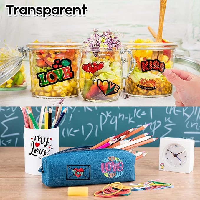 30 Sheets Printable Clear Sticker Paper for Inkjet Printer, Premium Vinyl Transparent Sticker Paper Waterproof, Dries Quickly, Vivid Colors, Tear Resistant, 8.5x11" Labels Great for Cutting Machines