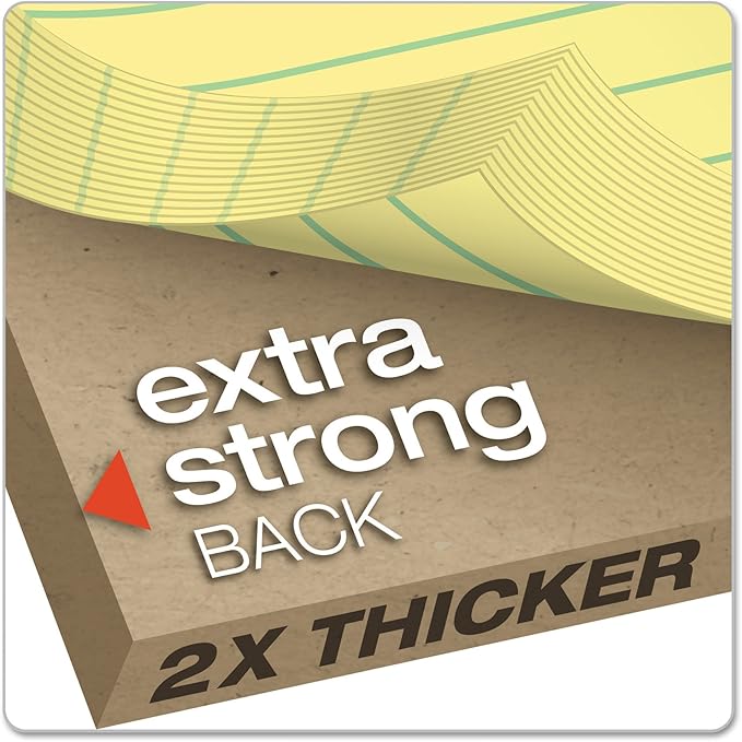 Ampad Evidence Dual Pad, Narrow/Margin Ruled, Size 8.5 x 11.75 Inches, Canary Paper, 100 Sheets Per Pad (20-246),