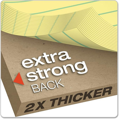 Ampad Evidence Dual Pad, Narrow/Margin Ruled, Size 8.5 x 11.75 Inches, Canary Paper, 100 Sheets Per Pad (20-246),