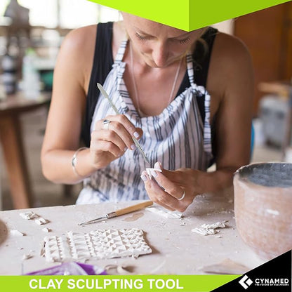 CYNAMED Stainless Steel Spatula Wax & Clay Sculpting Tool Carver Set (7PK)