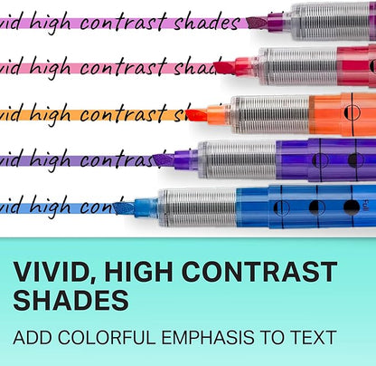 Sharpie Liquid Highlighter, Chisel Tip Highlighters, Journaling Supplies, Study Supplies, Assorted Colored Highlighters, 10 Count